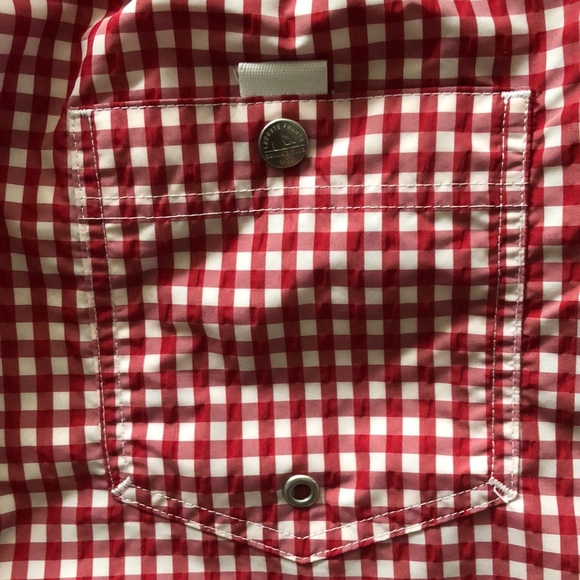 Lacoste 🐊 Swimsuits red and white squares Sz L - Picture 7 of 8